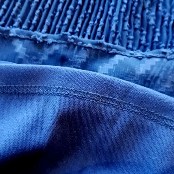 ELLE Navy Crinkle Tie Waist Mini Dress Halter XSMALL - Picture 9 of 13